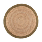 Jute Rug - Fair Round Natural/Green