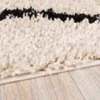 High Pile Rug - Grand Moves Cream/Black