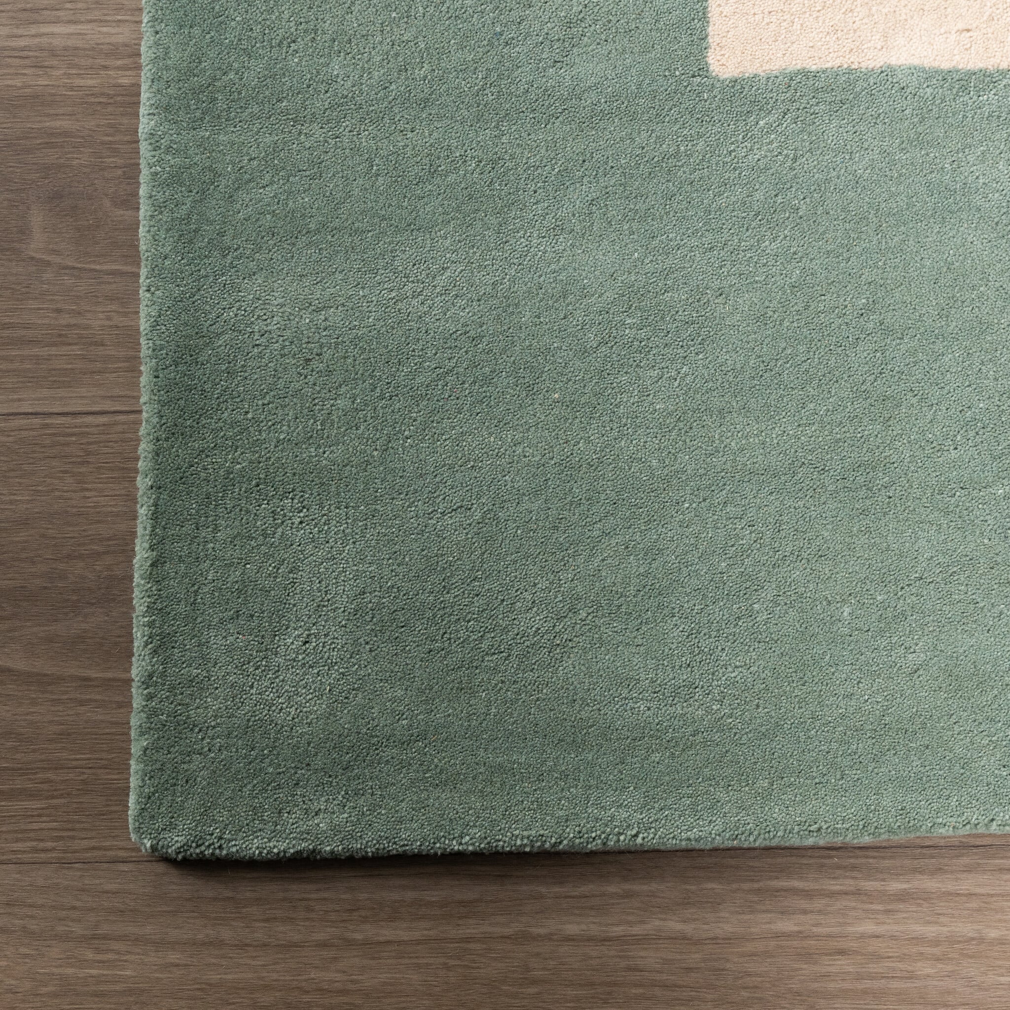 Wool Abstract Rug – Jules Creme/Green
