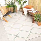 Modern Outdoor Rug - Playa Pattern Cream