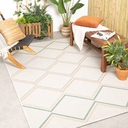 Modern Outdoor Rug - Playa Pattern Cream