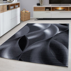 Modern floor rug - Plus Black 8008