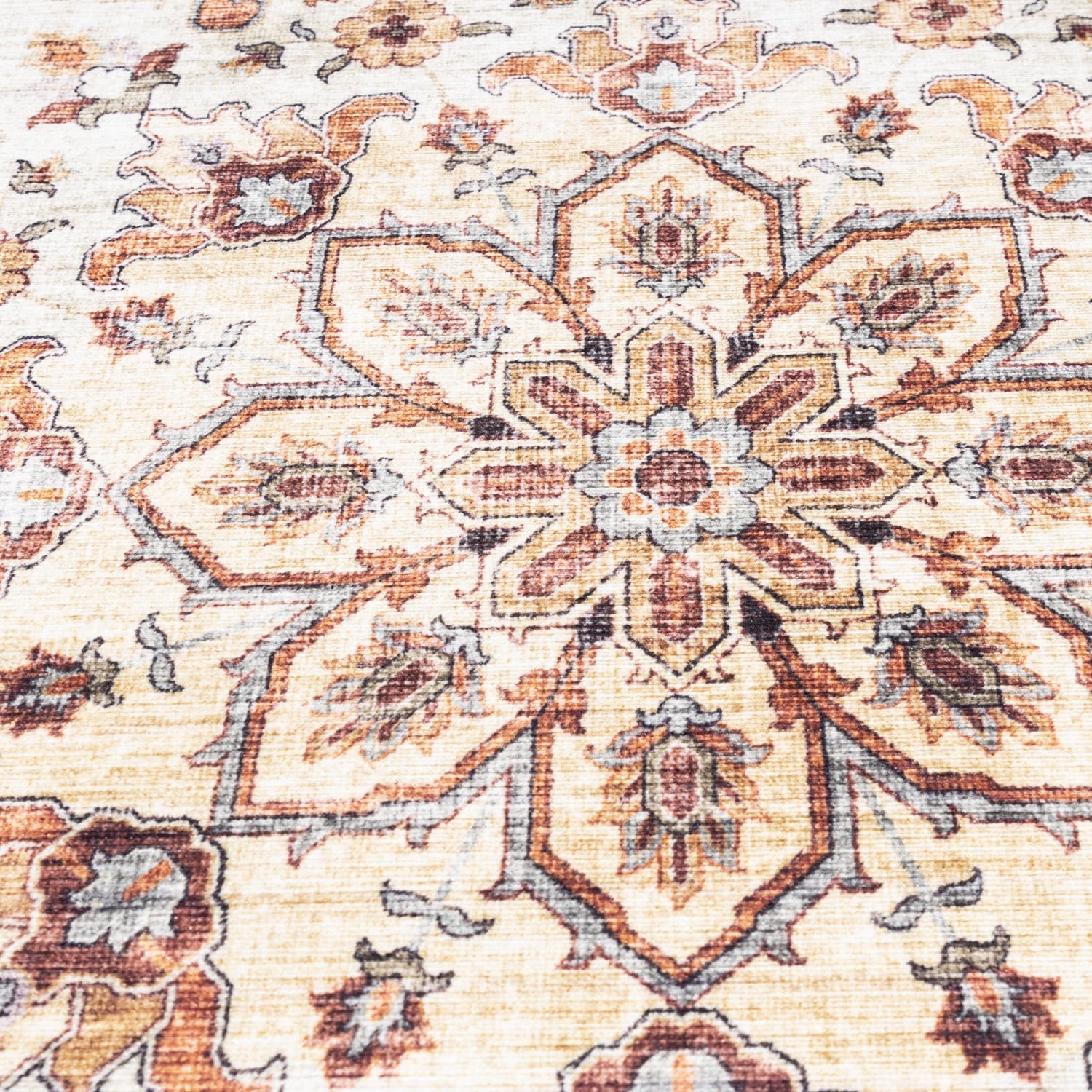 Round Vintage Outdoor Rug - Santo Medallion Terra