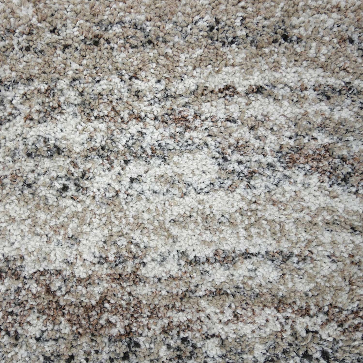 High-pile floor rug - Malta Taupe/Melange 6828