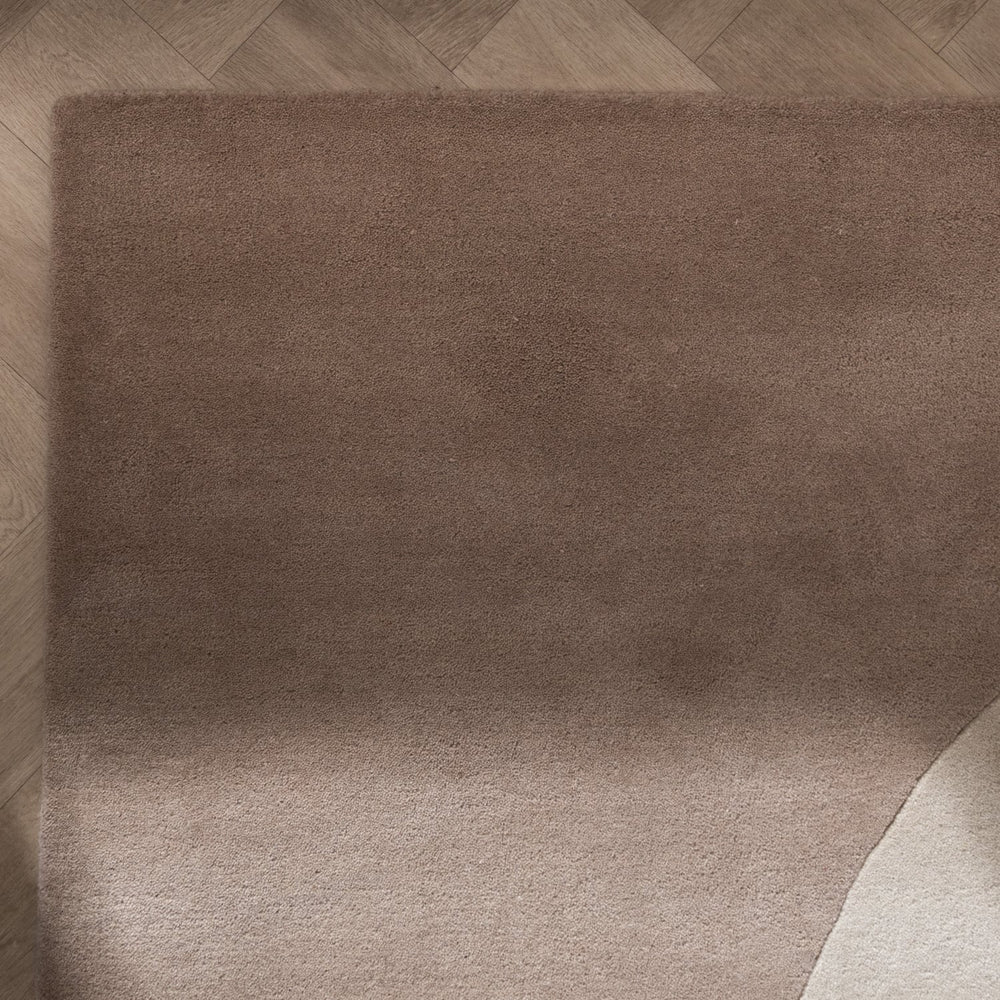 Wool Abstract Rug - Clarice Brown/Beige