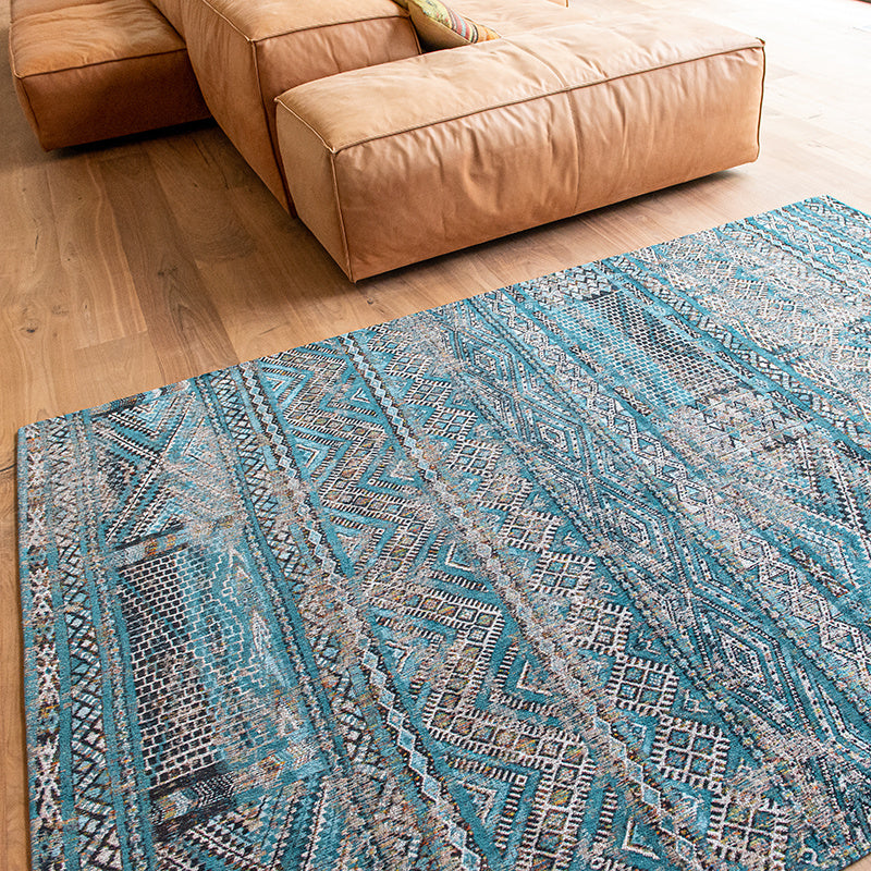 Vintage floor rug - Antiquarian Kilim Blue 9110