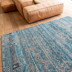 Vintage floor rug - Antiquarian Kilim Blue 9110