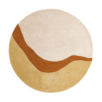 Round Wool Area Rug - Organix Gold/Cream 510