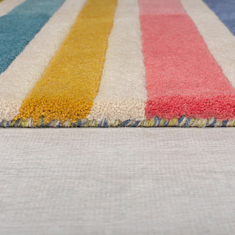 Modern floor rug - Illo Piano Pink/Multicolor