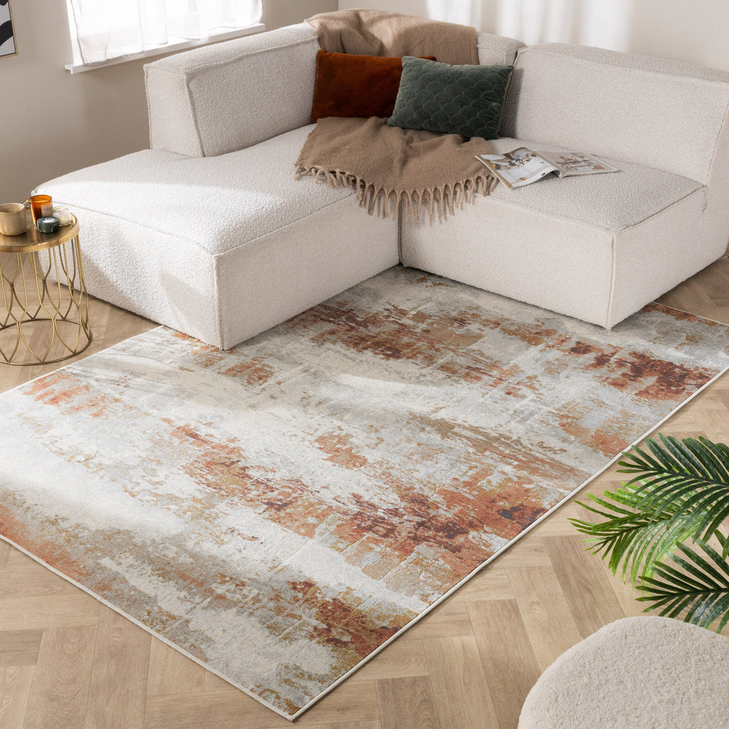 Luxury Rug - Marnix Grunge Cream/Terracotta