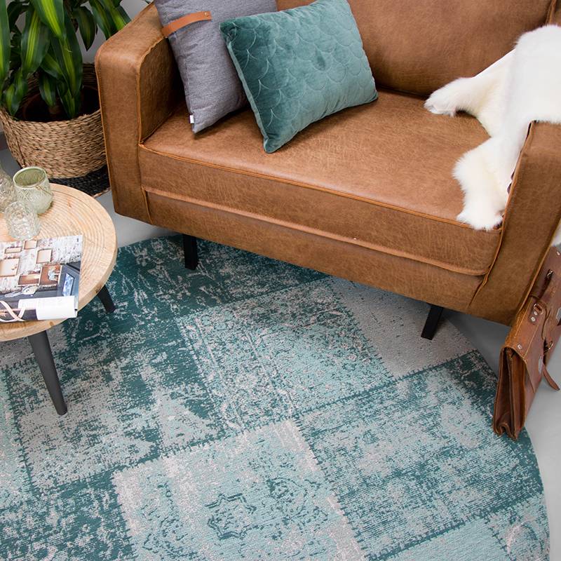 Round Patchwork Rug - Dreams Mint