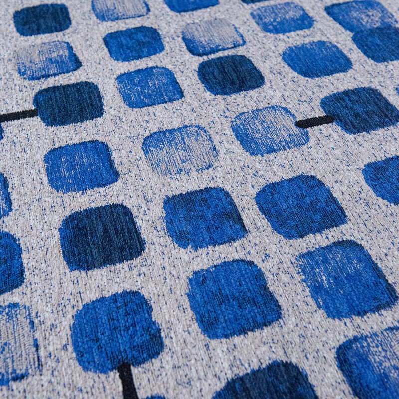 Abstract floor rug - Cobblestone Amparo Blues 9348