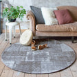 Round Patchwork Rug - Dreams Grey