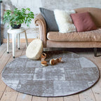 Round Patchwork Rug - Dreams Grey