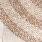Round Outdoor Rug – Sierra Frame Beige/Cream