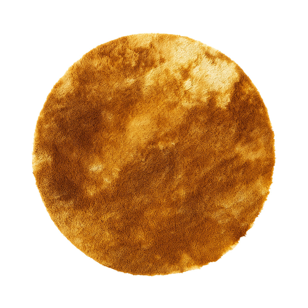 Round High Pile Rug - Glorious Gold/Yellow