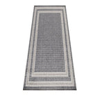 Jute Balcony Rug - Aruba Double-Edge Grey