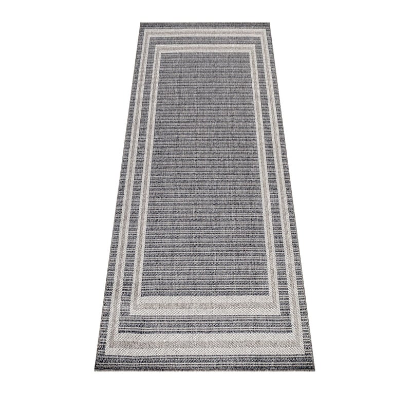Jute Balcony Rug - Aruba Double-Edge Grey