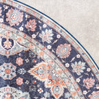 Round Vintage Rug - Imagine Oriental Blue