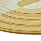 Organic floor rug - Fano Girare Ochre Yellow