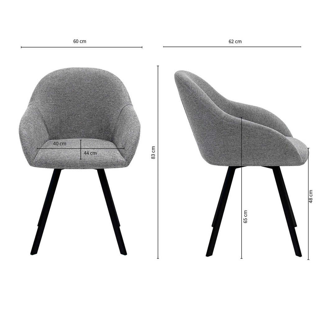 Swivel Chair - Olof Dark Grey