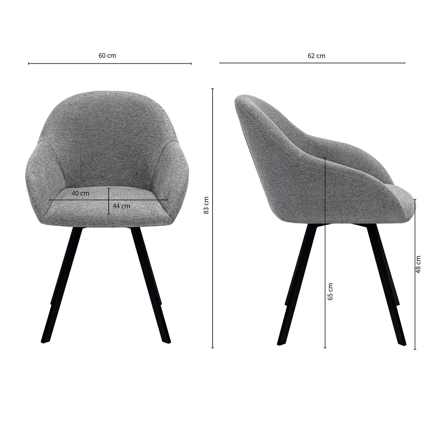 Swivel Chair - Olof Dark Grey