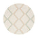Round Modern Outdoor Rug - Playa Pattern Cream