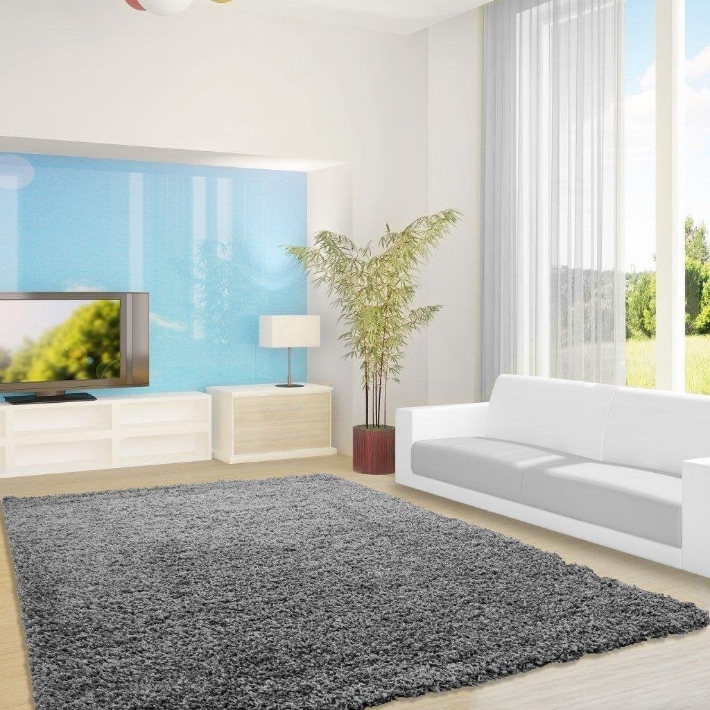High-Pile Floor Rug - Life Grey