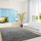 High-Pile Floor Rug - Life Grey