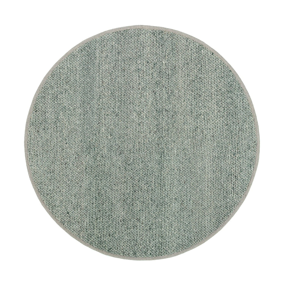 Round Wool Rug - Twist Green