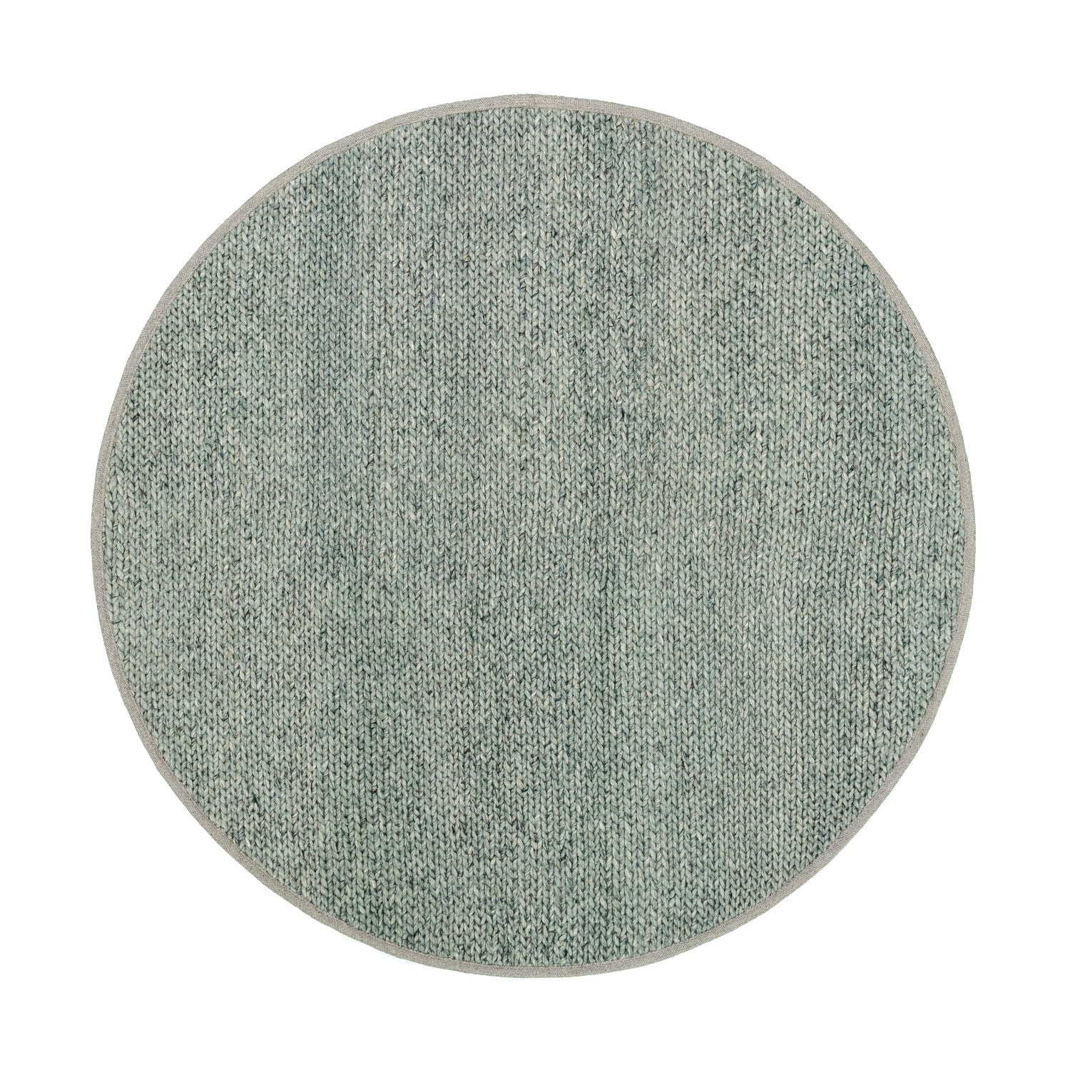 Round Wool Rug - Twist Green