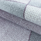 Low-pile Floor Rug - Smoothly Design Purple/Grey