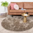 Round High-Pile Rug - Glazy Taupe