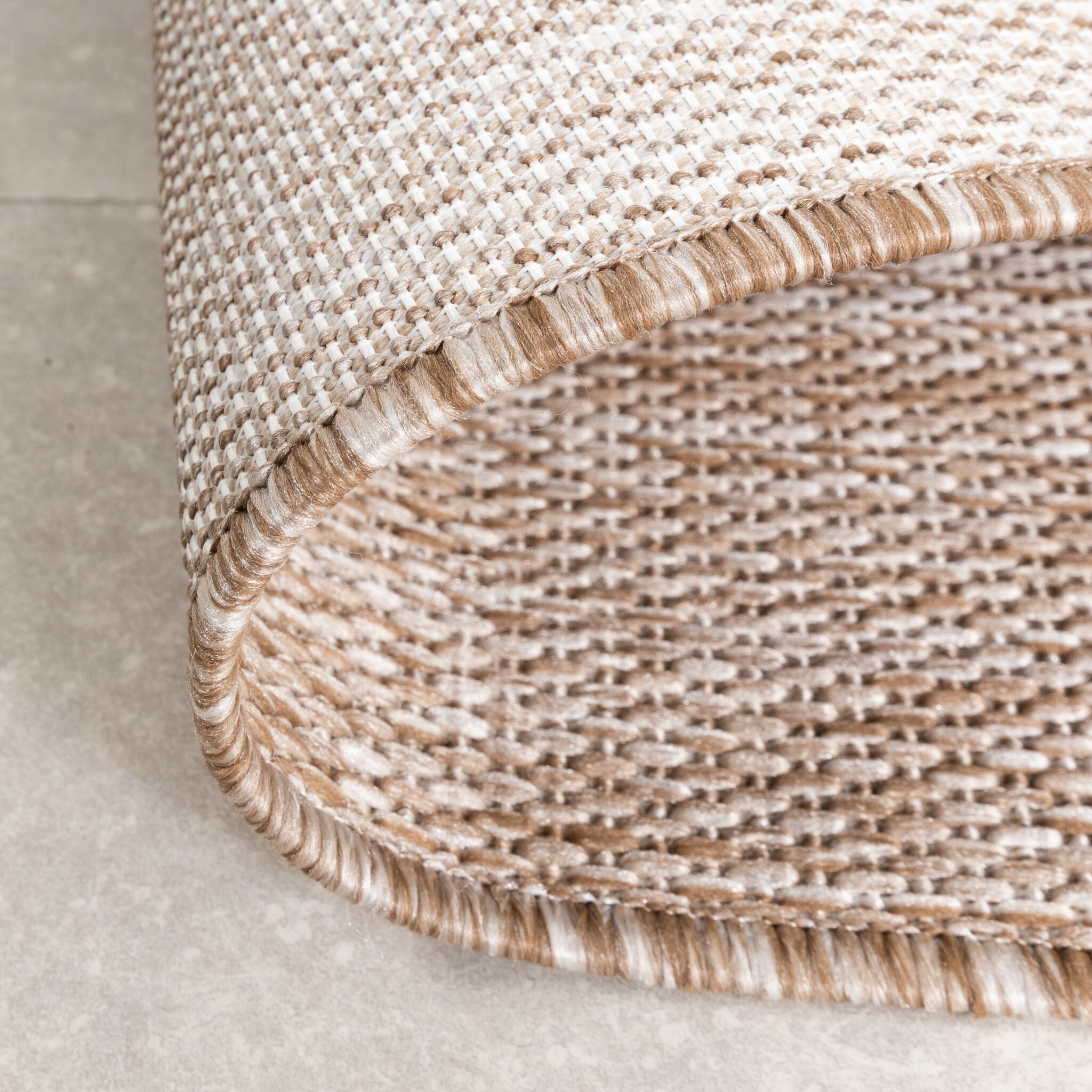 Indoor & Outdoor Rug – Sierra Curves Beige/Cream