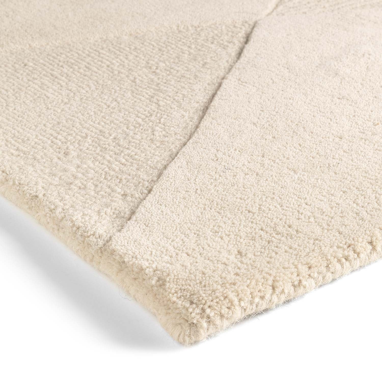 Modern wool floor rug - Fusion Cream 110