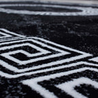 Modern Floor Rug - Plus Black 8009