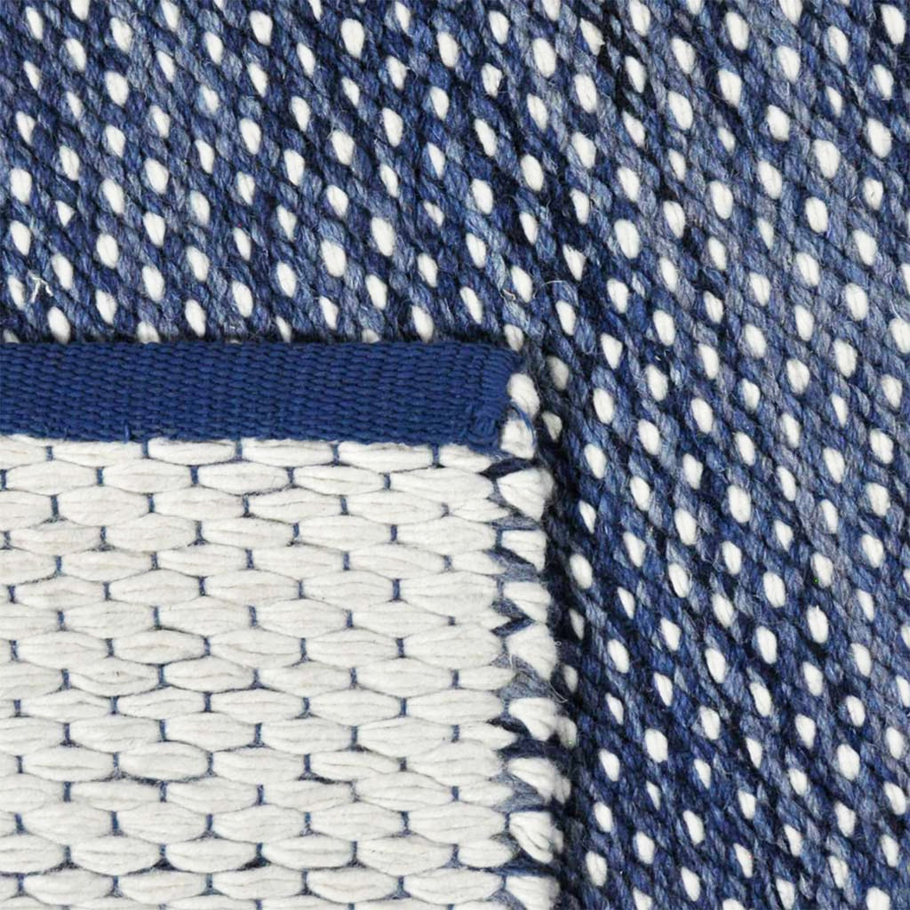 Double-sided wool rug - Toulon Blue/White