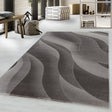 Modern floor rug - Streaky Waves Brown/Beige