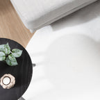 Round Low-Pile Rug - Cozy White