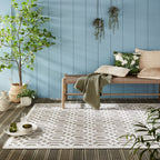Outdoor Rug - Piatto Mataro Cream/White