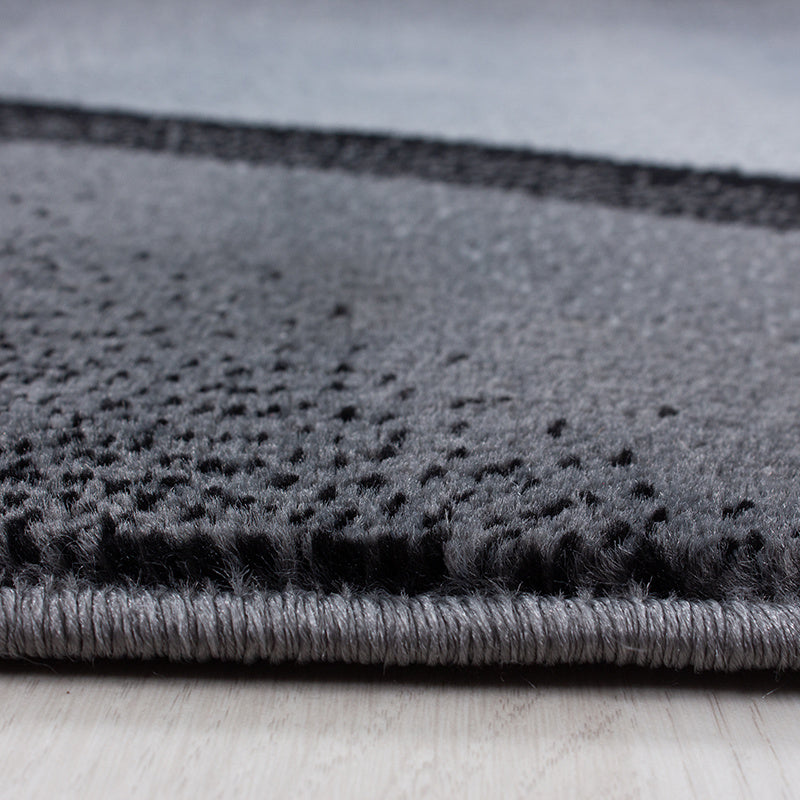 Modern Floor Rug - Plus Black 8010