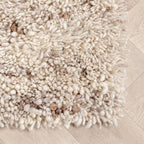 High Pile Wool Rug - Royal Cream/Taupe