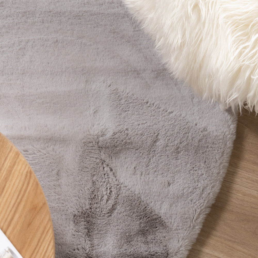Round High Pile Rug - Comfy Supreme Grey