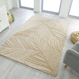 Modern Rug - Solacio Leaves Beige