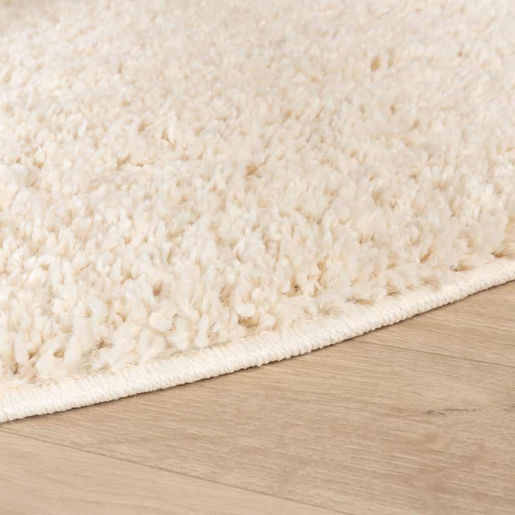 Round High-Pile Rug – Wish Cream