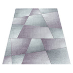 Low-pile Floor Rug - Smoothly Design Purple/Grey