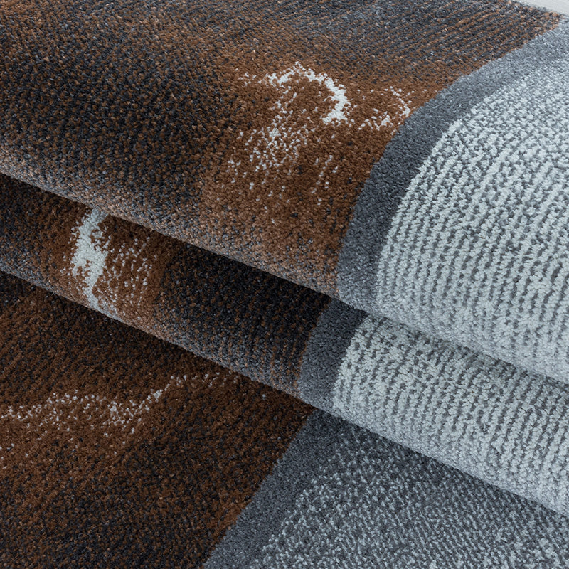 Modern floor rug - Optimism Box Brown/Grey
