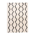 High Pile Rug - Grand Moves Cream/Black
