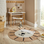 Jute Children's Floor Rug - Julio Lion Beige