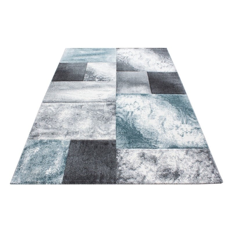 Modern floor rug - Tetris Blue 1710